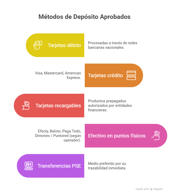 Métodos de Depósito Aprobados